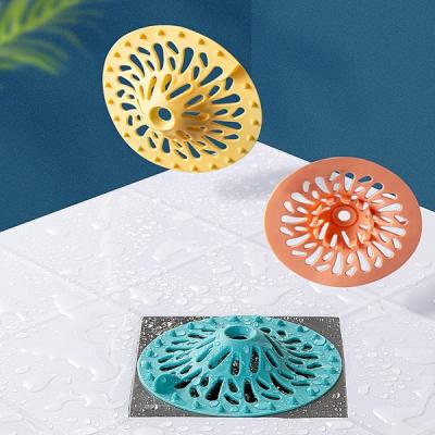 Silicone shower drain hair filter