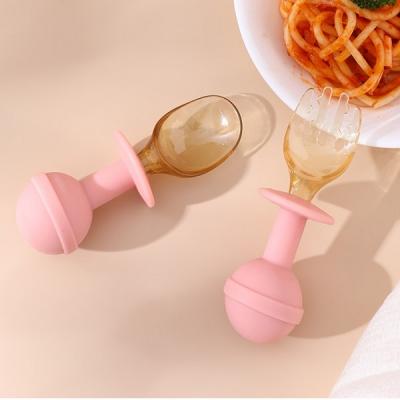 silicone baby fork spoon set