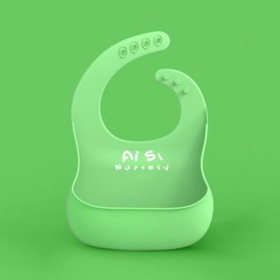 Silicone customized baby 3D silicone bib baby waterproof three-dimensional food rice pocket bib children's saliva pocket saliva towel