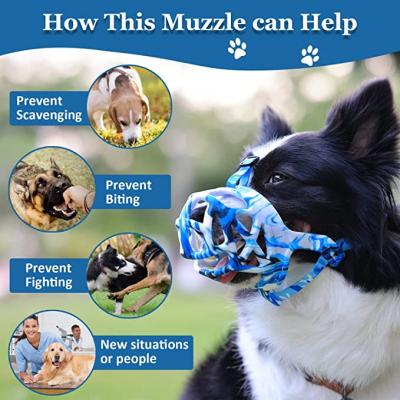 Dog muzzle, soft basket muzzle, suitable for small to medium sized dogs, German Shepherds, Labrador, Doberman Pinschers, breathable silicone muzzle to prevent bite and remove