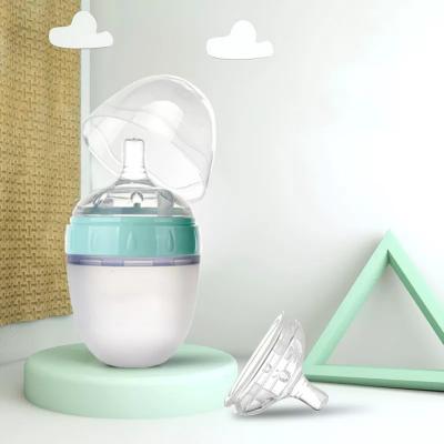 infant toddler wide hand free set child anti colic BPA free water food grade silicone milk newborn feed baby bottle