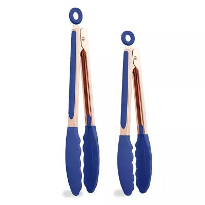 Kitchen Food BBQ and Cooking Tongs Set Handle Barbecue Grill BBQ Silicone Kitchen Food Tongs