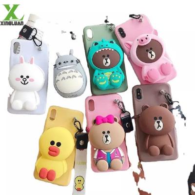 Custom design 3D Cute Cartoon Silicone Soft Phone Case for iPhone Huawe
