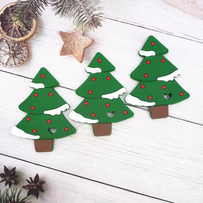 Brand New Christmas Tree Silicone Teether DIY Crafts Accessories Baby Holiday Gift Teething Toy