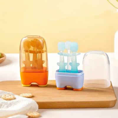 Silicone baby toothbrush