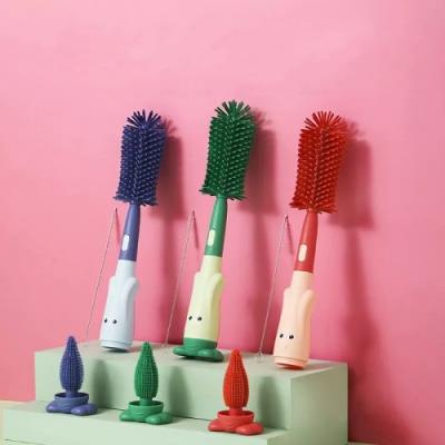 Silicone baby bottle brush