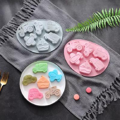 Cartoon Vehicle molds Baking Mold Silicone Bakeware Chocolate Mould