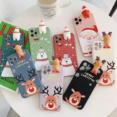 Wholesale 3D Christmas Toy Mobile Cover TPU Case For iPhone