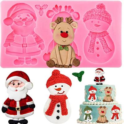 Wholesale Large Christmas Silicone Mold 3D Santa Claus Mold
