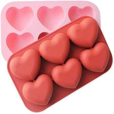 2pcs Chocolate molds silicone heart shape silicon moulds