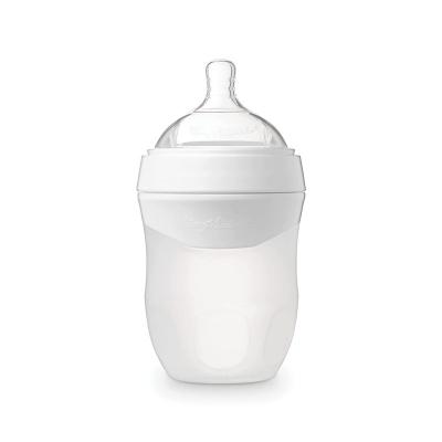 Silicone Baby Bottle with Comfort Grip and Soft Flexible Nipple