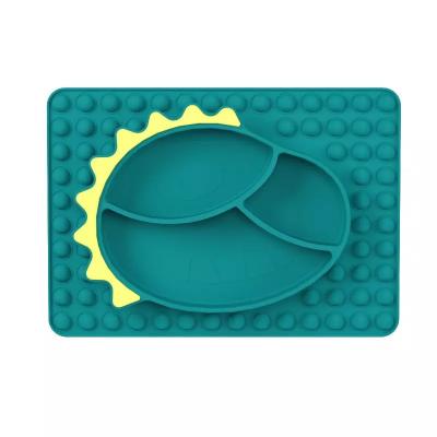 Kids Dinner Tray Silicone Baby Tableware Popping It Bubble Plate