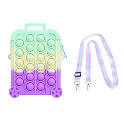 Bubble Sensory Fidget Toy Shoulder Bag Silicone Small Pop It Coin Purse