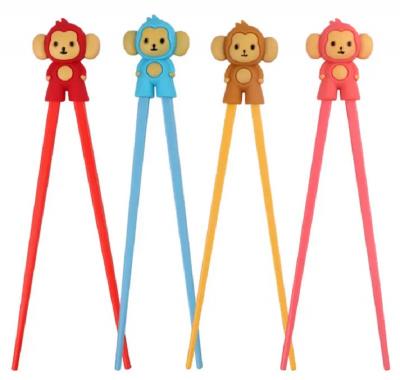 Wholesale Silicone Monkey shape Learning Reusable Training Chopsticks