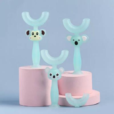 Kids U Shaped Toothbrush with Silicone Brush Head Toothbrush