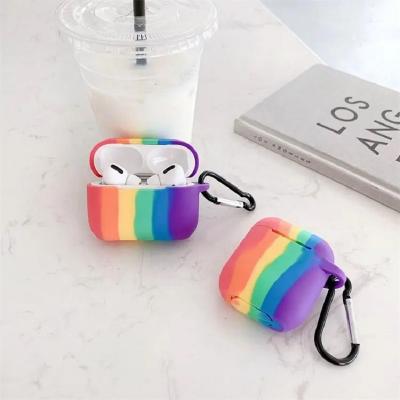 Rainbow Carrying Silicone Portable Bluetooth Earphone Case