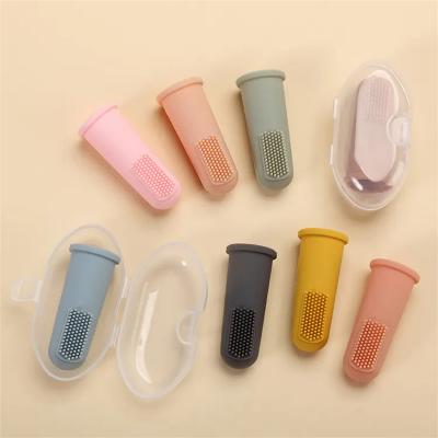 Baby Finger Toothbrush Soft Silicone Tooth Cleaning Baby Brush with box