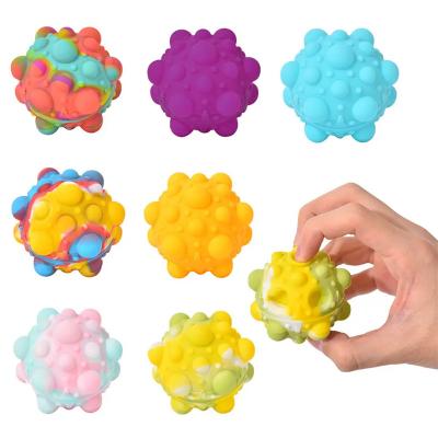 Squeeze Ball 3d Silicone Push Bubble Toy Pop Fidget Stress Ball Toy