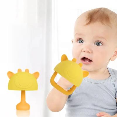 Animal Shape Mitten Customised Hand Held Chew Silicone Baby Toy