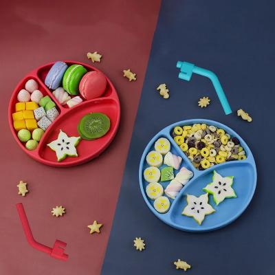Kids Feeding Products Training Tableware Baby Silicone Suction Plate